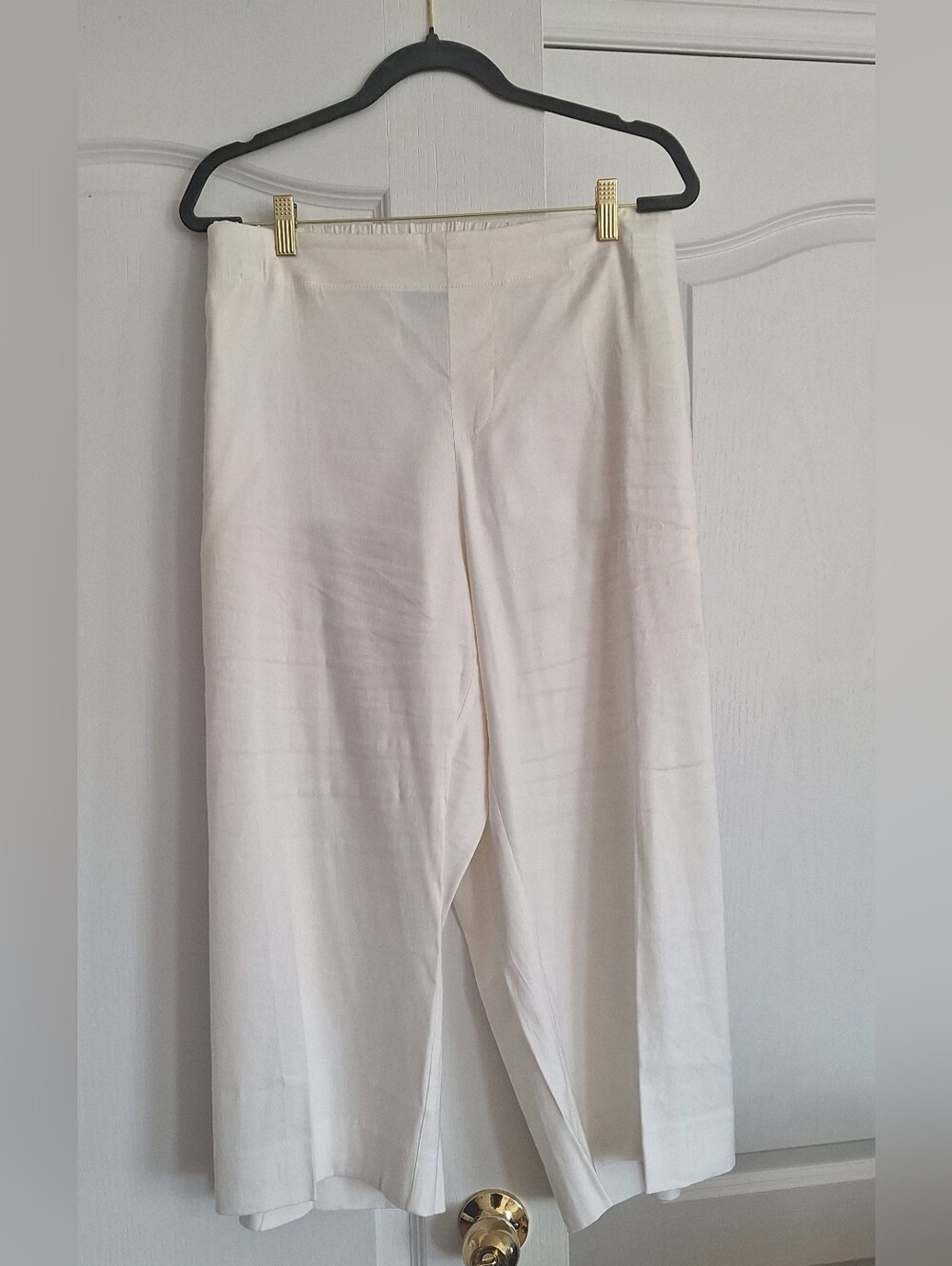 Women White Dress linen Pants - Classic Straight Fit